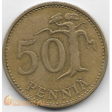 50 пенни. 1963 г. Финляндия. 4-1-292