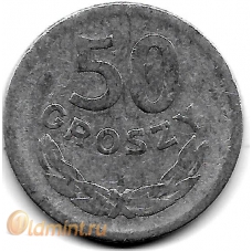 50 грошей. 1949 г. Польша. 8-1-514