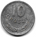 10 грошей. 1965 г. Польша. 8-1-530