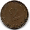 2 пфеннига. 1981 г. ФРГ. "F". 5-3-785