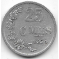 25 сентимов. 1954 г. Люксембург. 7-1-643