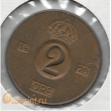 2 эре. 1970 г. Швеция. 10-4-827