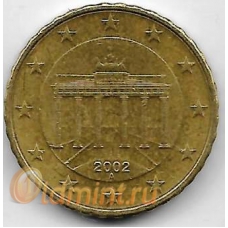 10 евроцентов. 2002 г. Германия. "A". Бранденбургские ворота. 5-5-719