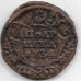 Полушка. 1734 г. Перечекан с крестовой копейки Петра II 1728-1729 гг. 3-9-106
