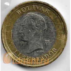 1 боливар. 2007 г. Венесуэла. Симон Боливар. 3-0-42