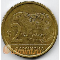 2 песо. 2011 г. Уругвай. Капибара. 3-0-43