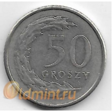 50 грошей. 2009 г. Польша. 1-8-105