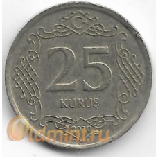 25 курушей. 2010 г. Турция. 1-8-107
