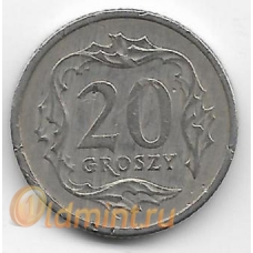 20 грошей. 1990 г. Польша. 1-4-181