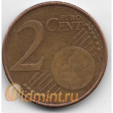 2 евроцента. 2004 г. Бельгия. Король Альберт II. 14-3-460