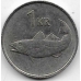 1 крона. 1987 г. Исландия. Треска. Немагнитная. 15-2-228