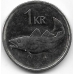 1 крона. 2011 г. Исландия. Треска. 15-2-234