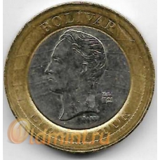 1 боливар. 2007 г. Венесуэла. Симон Боливар. 1-6-306