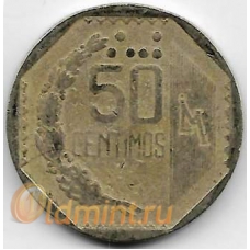 50 сентимо. 1993 г. Перу. 1-6-309