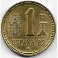 1 песета. 1980 г. Испания. (82).  Футбол-82. 1-5-295