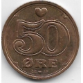 50 эре. 1999 г. Дания. 10-1-716