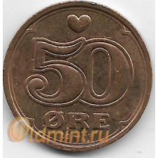 50 эре. 1999 г. Дания. 10-1-716