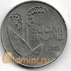 10 пенни. 1991 г. Финляндия. Ландыши. 4-1-411