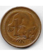 1 цент. 1966 г. Австралия. Опоссум. 20-1-1