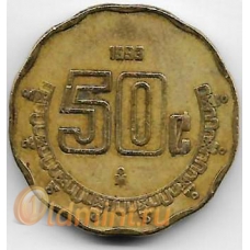 50 сентаво. 1993 г. Мексика. 20-2-89