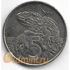5 центов. 2003 г. Новая Зеландия. Гаттерия. 10-2-696