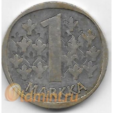 1 Марка. 1964 г. Финляндия. Серебро. 9-1-1616