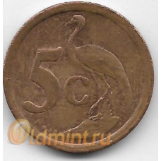 5 центов. 1993 г. ЮАР. Африканская красавка. 6-3-630