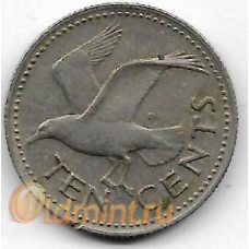 10 центов. 1980 г. Барбадос. Чайка. 19-3-358