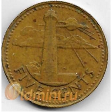 5 центов. 1973 г. Барбадос. Маяк. 19-3-361