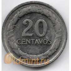 20 сентаво. 1969 г. Колумбия. Франсиско де Паула Сантандер. 19-2-387