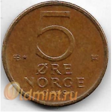 5 эре. 1980 г. Норвегия. 12-1-408