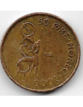 50 эре. 2000 г. Норвегия. 12-1-410