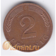 2 пфеннига. 1978 г. ФРГ. "G". 7-1-311