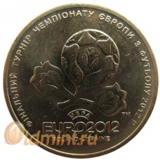 1 гривня. 2012 г. Украина. "Чемпионат Европы по футболу". 8-4-18