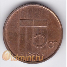 5 центов. 1998 г. Нидерланды. 7-3-119