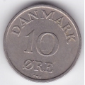 10 эре. 1957 г. Дания. 16-1-166