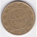 200 лир. 1978 г. Италия. 16-3-331