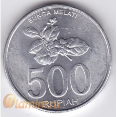 500 рупий. 2003 г. Индонезия. Жасмин. 16-5-254