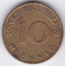 10 пфеннигов. 1968 г. Германия. "G". 14-2-109