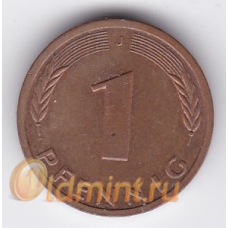1 пфенниг. 1995 г. "J". ФРГ. 1-5-61