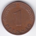 1 пфенниг. 1950 г. ФРГ. "J". 2-3-65