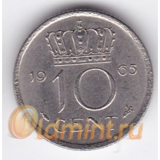10 центов. 1965 г. Нидерланды. 2-4-115