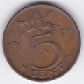 5 центов. 1976 г. Нидерланды. 2-5-152