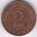 2 пфеннига. 1978 г. ФРГ. "J". 3-3-419
