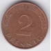 2 пфеннига. 1989 г. ФРГ. "F". 3-3-421