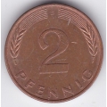 2 пфеннига. 1979 г. ФРГ. "J". 3-3-423