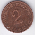 2 пфеннига. 1981 г. ФРГ. "D". 3-3-424