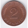 2 пфеннига. 1991 г. ФРГ. "J". 3-5-140