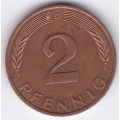 2 пфеннига. 1991 г. ФРГ. "D". 3-5-141