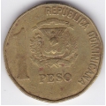 1 песо. 1992 г. Доминиканская Республика. 10-1-194